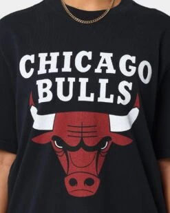 Mitchell & Ness Chicago Bulls Finals Vintage T-Shirt Faded Black -Mitchell & Ness Shop 02036562 YB554 womens 0030