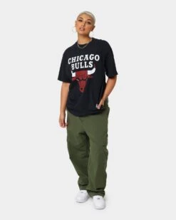 Mitchell & Ness Chicago Bulls Finals Vintage T-Shirt Faded Black -Mitchell & Ness Shop 02036562 YB554 womens 0080
