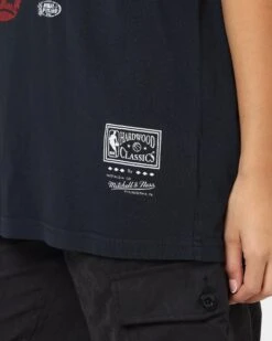 Mitchell & Ness Chicago Bulls XL Arch Vintage T-Shirt Faded Black -Mitchell & Ness Shop 02036564 YB554 womens 0070