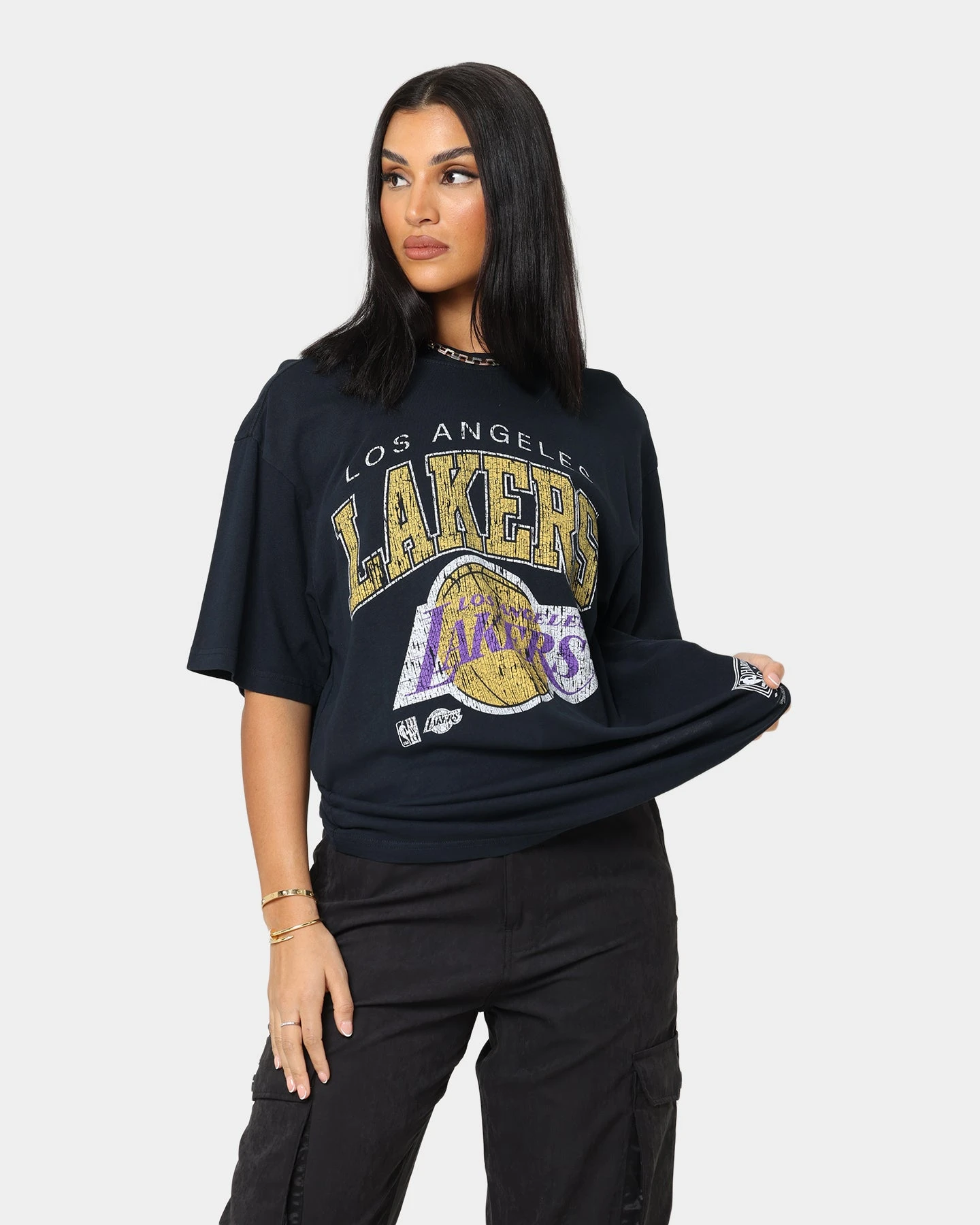 Mitchell & Ness Los Angeles Lakers XL Arch Vintage T-Shirt Faded Black Mitchell & Ness Los Angeles Lakers XL Arch Vintage T-Shirt Faded Black -Mitchell & Ness Shop 02036565 YB554 womens 0010