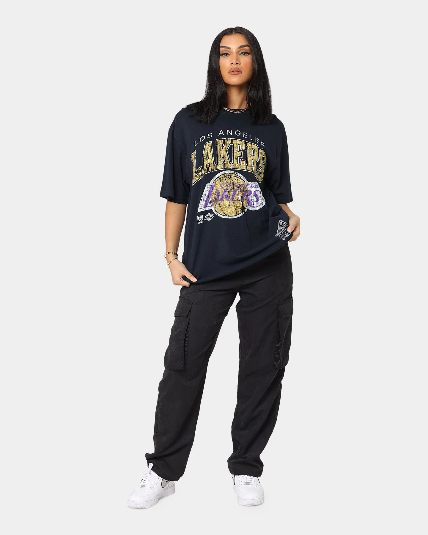 Mitchell & Ness Los Angeles Lakers XL Arch Vintage T-Shirt Faded Black Mitchell & Ness Los Angeles Lakers XL Arch Vintage T-Shirt Faded Black -Mitchell & Ness Shop 02036565 YB554 womens 0020