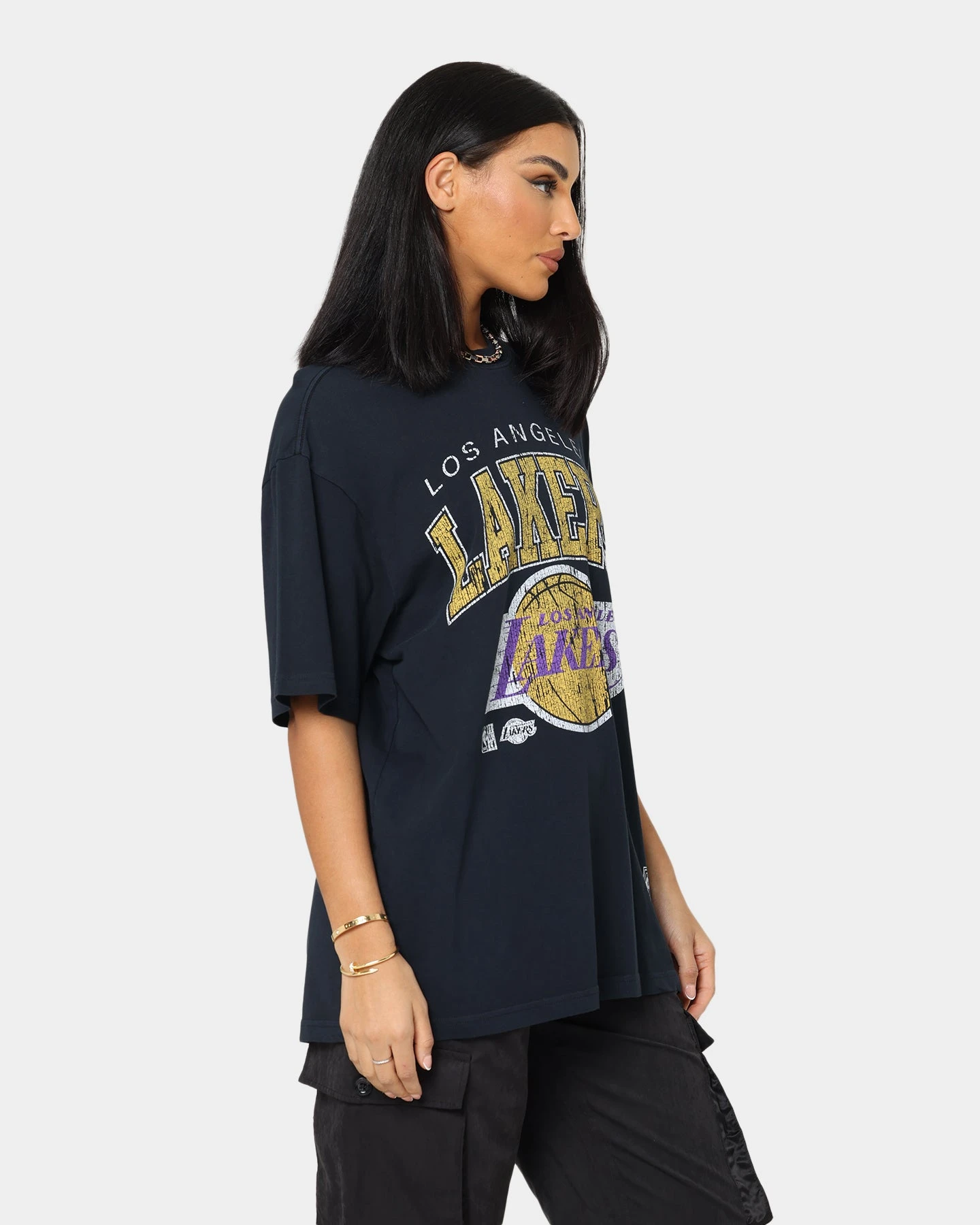 Mitchell & Ness Los Angeles Lakers XL Arch Vintage T-Shirt Faded Black Mitchell & Ness Los Angeles Lakers XL Arch Vintage T-Shirt Faded Black -Mitchell & Ness Shop 02036565 YB554 womens 0050