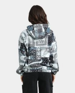 XXIII Women's Mylah Bandana Puffer Jacket Black/White -Mitchell & Ness Shop 02036790 YB012 womens 0040