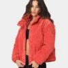 XXIII Women's Schyler Corduroy Puffer Jacket Red -Mitchell & Ness Shop 02036806 YR001 womens 0010