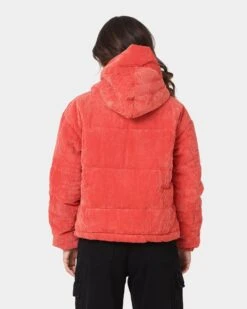 XXIII Women's Schyler Corduroy Puffer Jacket Red 5 XXIII Women's Schyler Corduroy Puffer Jacket Red -Mitchell & Ness Shop 02036806 YR001 womens 0040