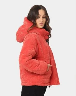 XXIII Women's Schyler Corduroy Puffer Jacket Red 6 XXIII Women's Schyler Corduroy Puffer Jacket Red -Mitchell & Ness Shop 02036806 YR001 womens 0050
