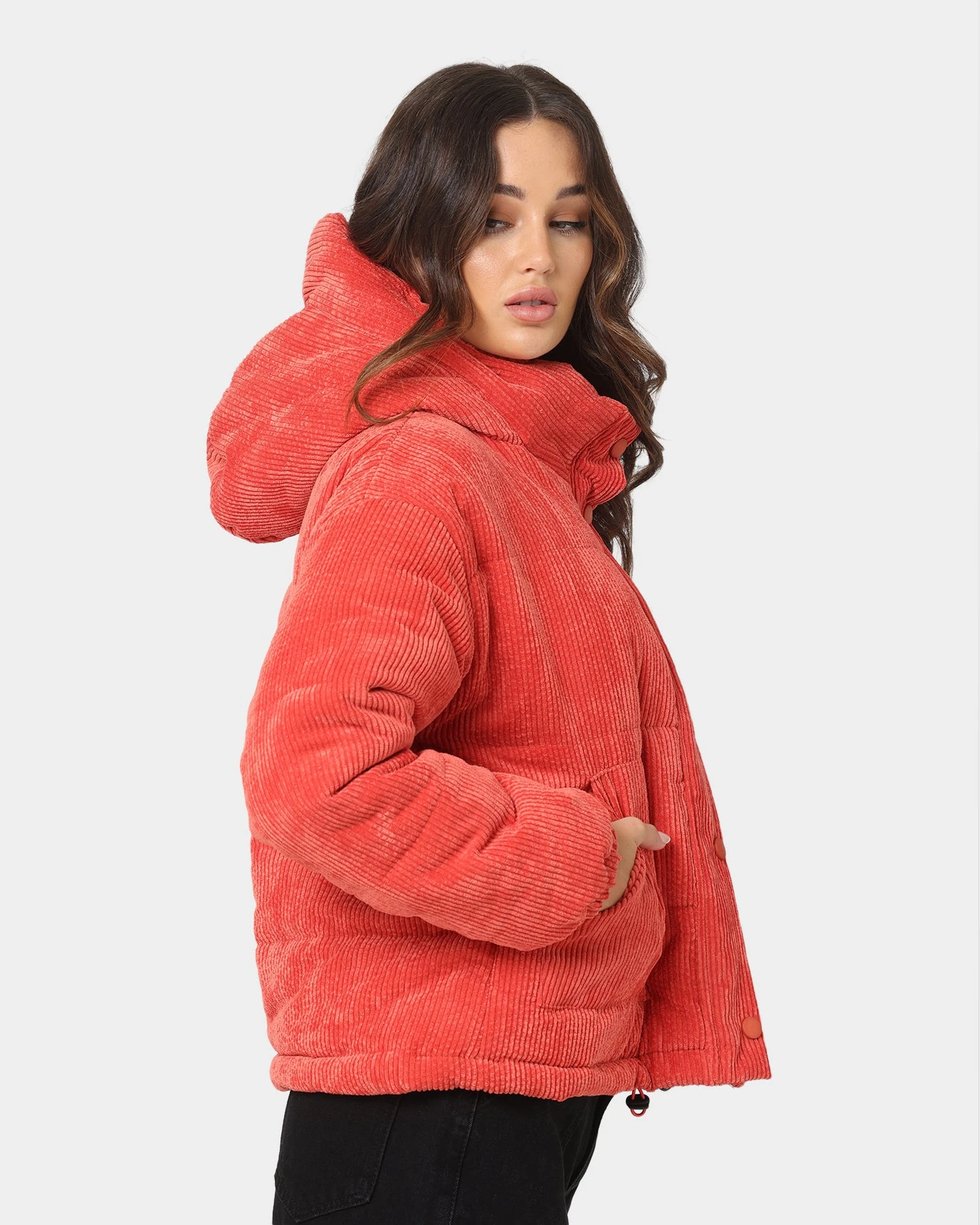 XXIII Women's Schyler Corduroy Puffer Jacket Red XXIII Women's Schyler Corduroy Puffer Jacket Red -Mitchell & Ness Shop 02036806 YR001 womens 0050