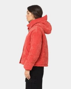 XXIII Women's Schyler Corduroy Puffer Jacket Red 7 XXIII Women's Schyler Corduroy Puffer Jacket Red -Mitchell & Ness Shop 02036806 YR001 womens 0060