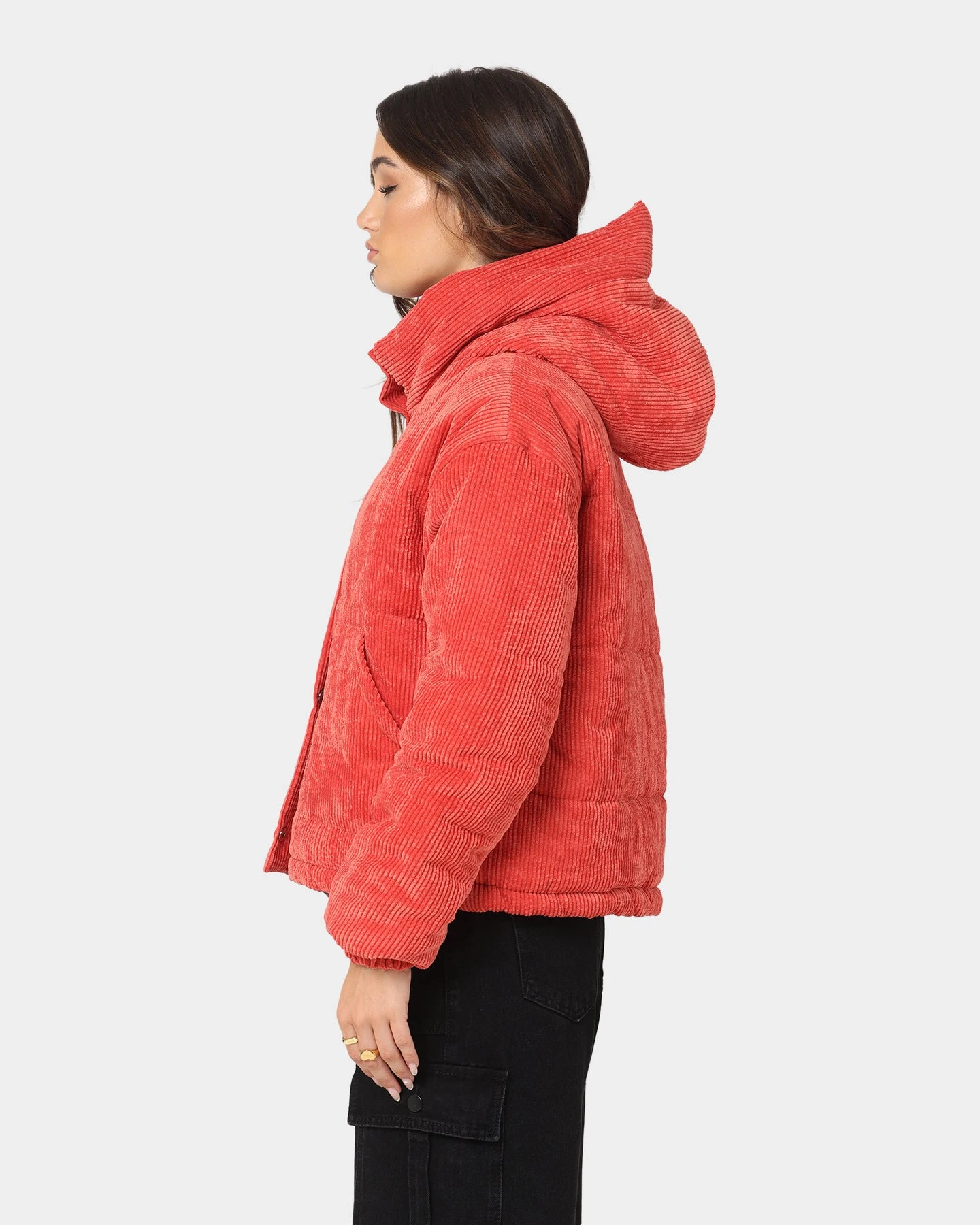 XXIII Women's Schyler Corduroy Puffer Jacket Red XXIII Women's Schyler Corduroy Puffer Jacket Red -Mitchell & Ness Shop 02036806 YR001 womens 0060