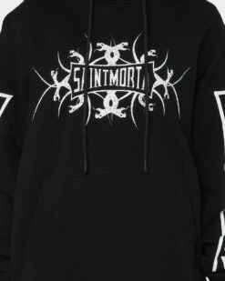 Saint Morta Venom Hoodie Black/White 4 Saint Morta Venom Hoodie Black/White -Mitchell & Ness Shop 02036910 YB012 womens 0030