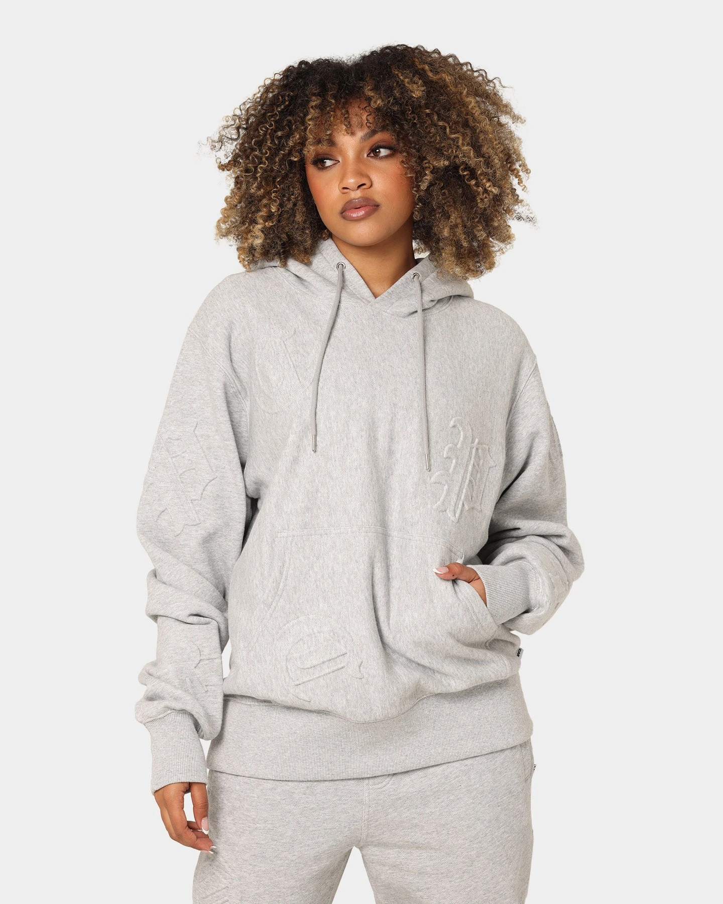 Carré CP Impression Classic Hoodie Grey Marle