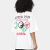 Loiter Tribute T-Shirt Off White -Mitchell & Ness Shop 02037387 YO007 womens 0010