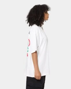 Loiter Tribute T-Shirt Off White -Mitchell & Ness Shop 02037387 YO007 womens 0060