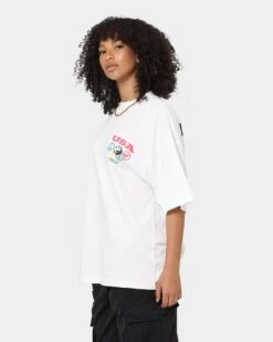 Loiter Tribute T-Shirt Off White -Mitchell & Ness Shop 02037387 YO007 womens 0070