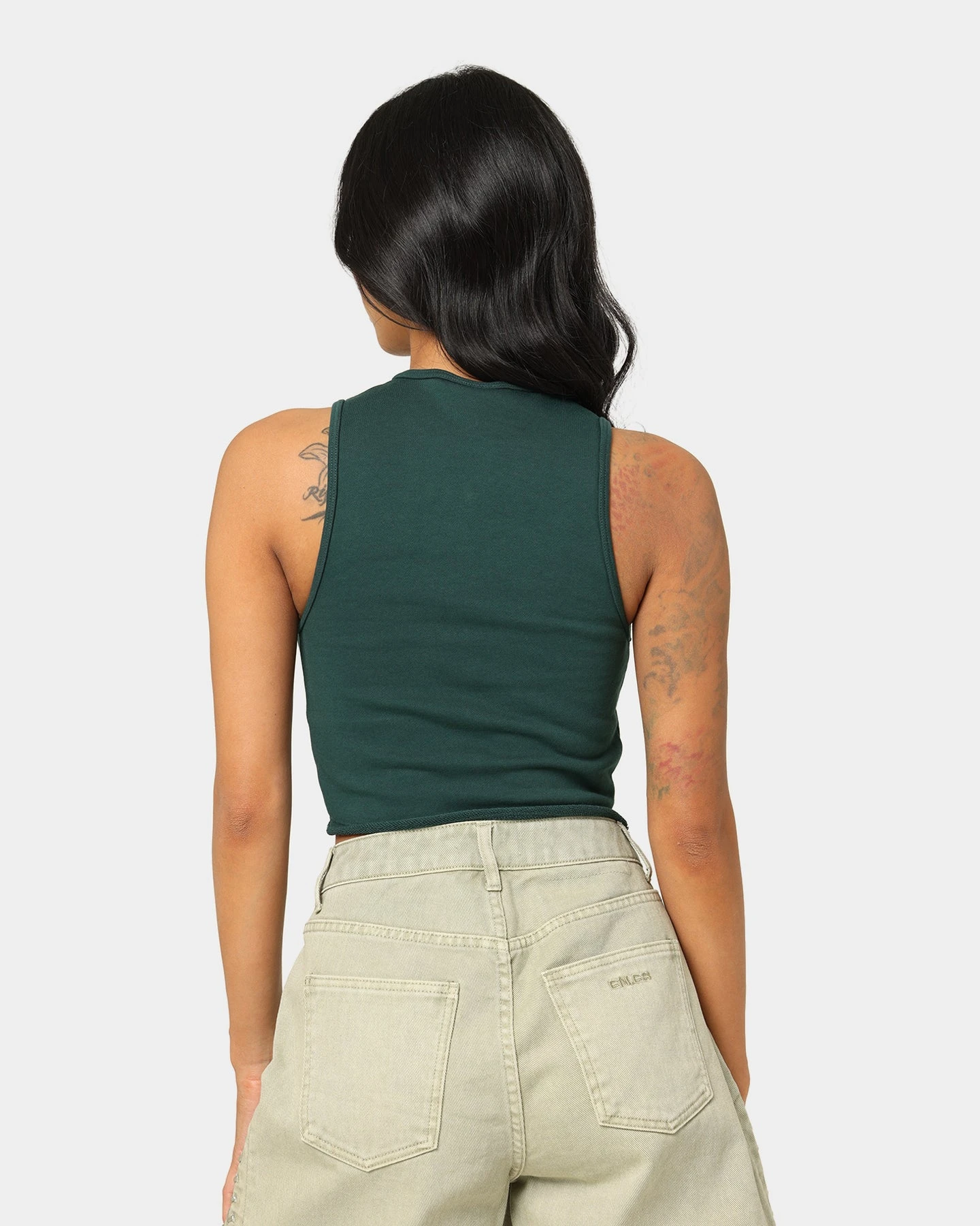 EN ES Women's Reny Lace Up Crop Top Deep Teal EN ES Women's Reny Lace Up Crop Top Deep Teal -Mitchell & Ness Shop 02037464 YD527 womens 0040