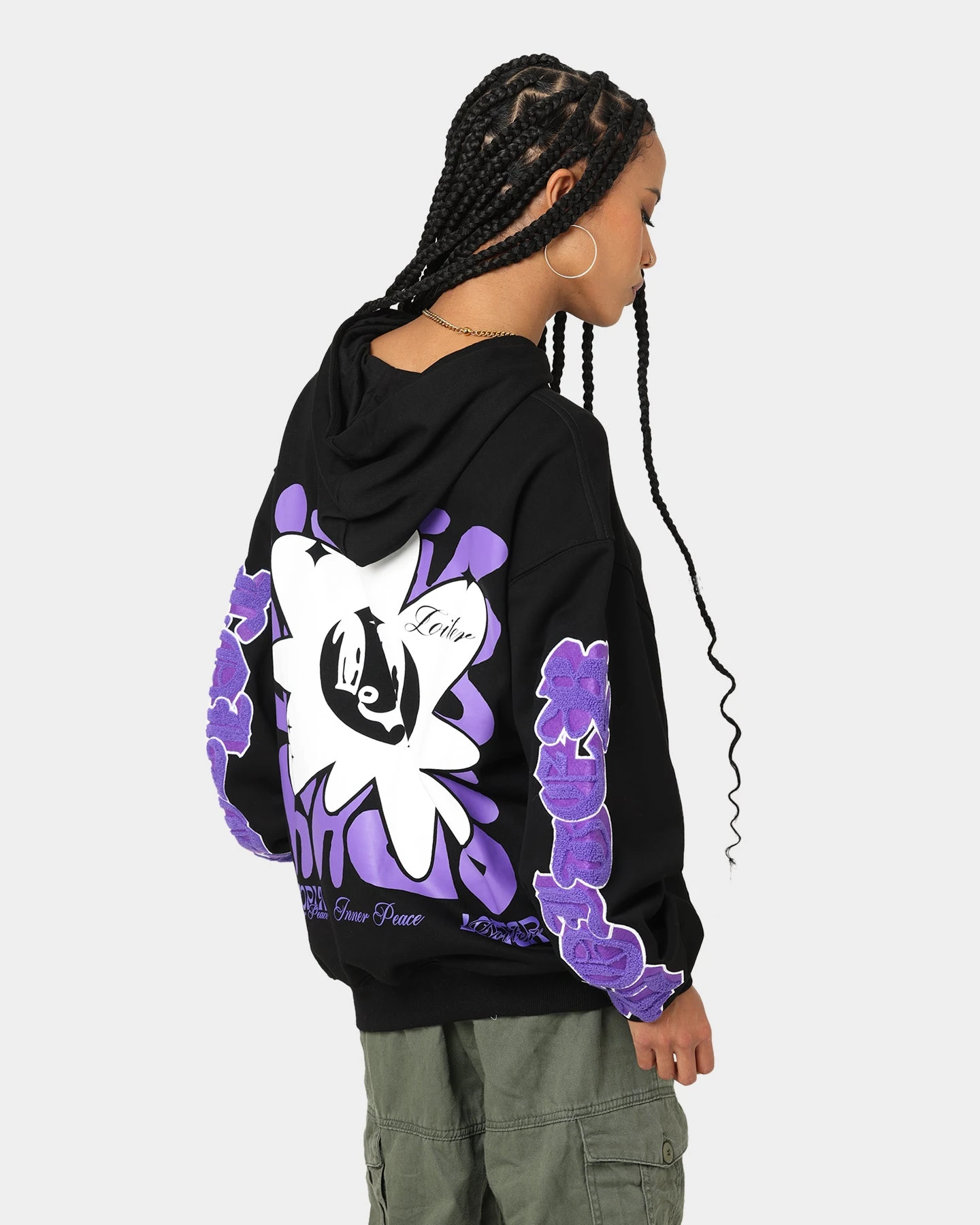 Loiter Fleur Hoodie Black Loiter Fleur Hoodie Black -Mitchell & Ness Shop 02037553 YB001 womens 0020