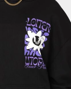 Loiter Fleur Hoodie Black 5 Loiter Fleur Hoodie Black -Mitchell & Ness Shop 02037553 YB001 womens 0040