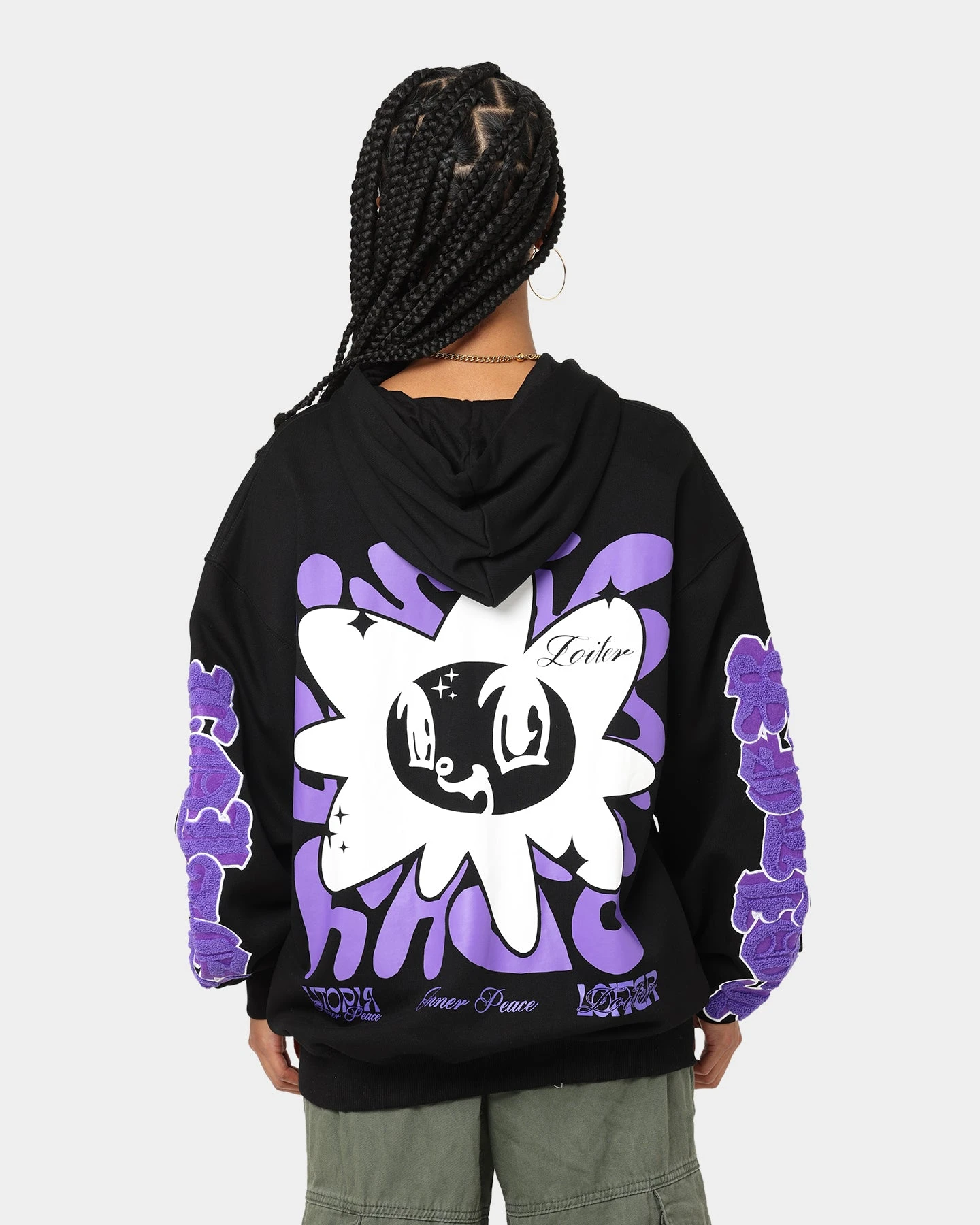 Loiter Fleur Hoodie Black Loiter Fleur Hoodie Black -Mitchell & Ness Shop 02037553 YB001 womens 0050