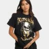 Death Row Records The Chair T-Shirt Black/Gold -Mitchell & Ness Shop 02037705 YB003 womens 0010