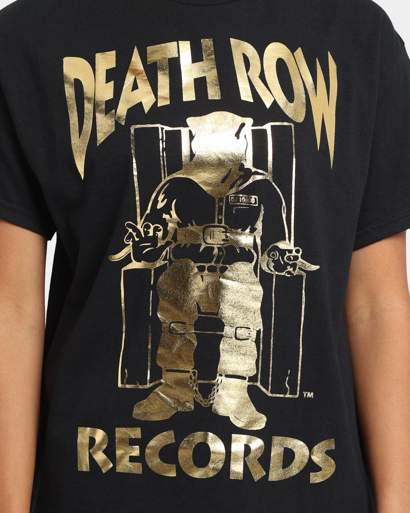 Death Row Records The Chair T-Shirt Black/Gold Death Row Records The Chair T-Shirt Black/Gold -Mitchell & Ness Shop 02037705 YB003 womens 0030