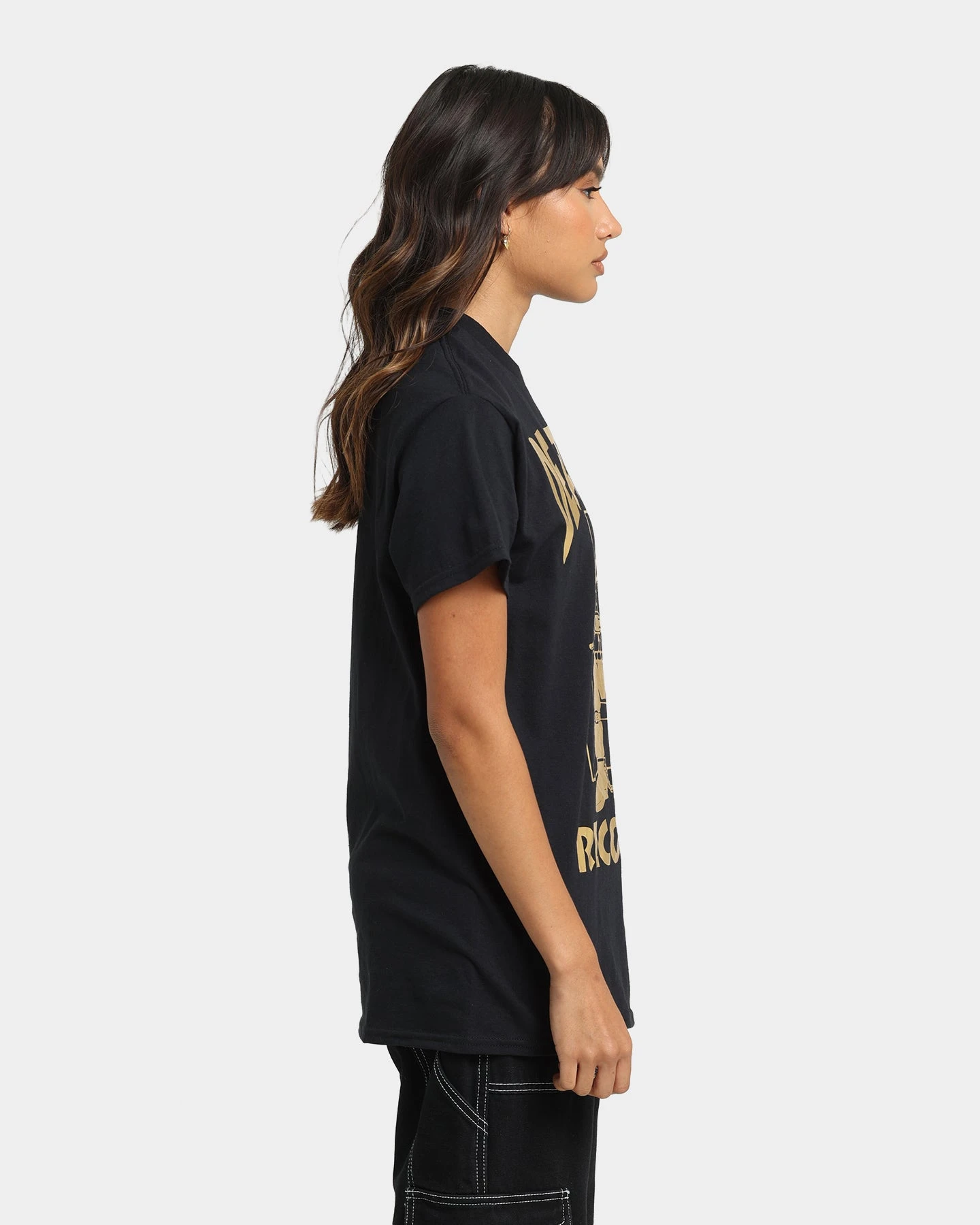 Death Row Records The Chair T-Shirt Black/Gold Death Row Records The Chair T-Shirt Black/Gold -Mitchell & Ness Shop 02037705 YB003 womens 0050