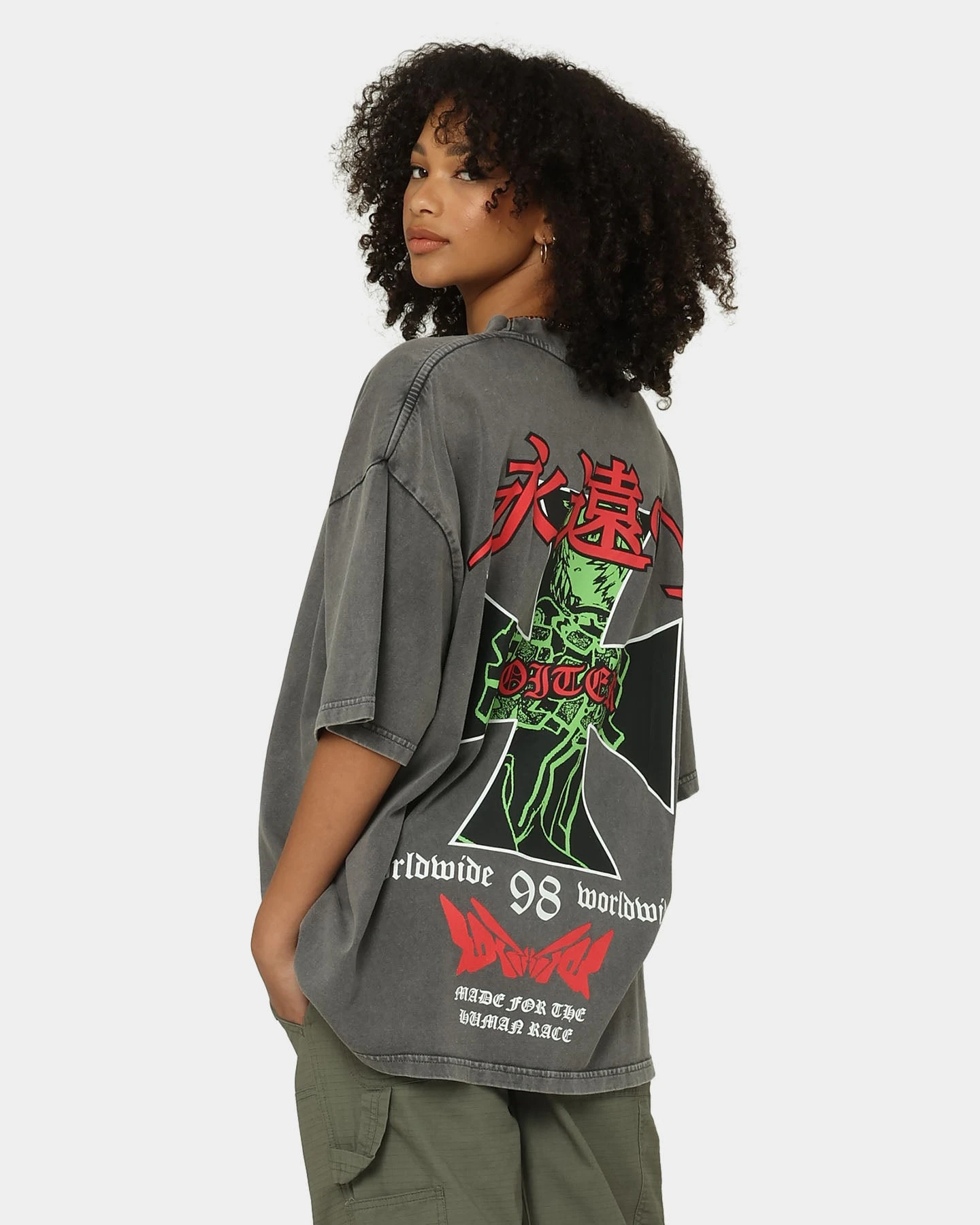 Loiter Eternal Vintage T-Shirt Charcoal Loiter Eternal Vintage T-Shirt Charcoal -Mitchell & Ness Shop 02038129 YC300 womens 0010