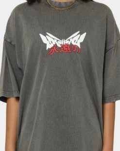 Loiter Eternal Vintage T-Shirt Charcoal 5 Loiter Eternal Vintage T-Shirt Charcoal -Mitchell & Ness Shop 02038129 YC300 womens 0040