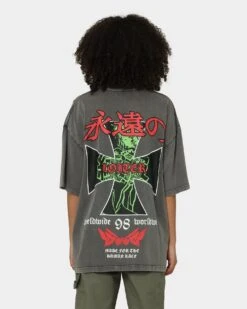 Loiter Eternal Vintage T-Shirt Charcoal 6 Loiter Eternal Vintage T-Shirt Charcoal -Mitchell & Ness Shop 02038129 YC300 womens 0050