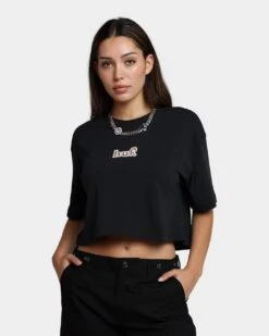 HUF Women's 1993 Crop T-Shirt Black