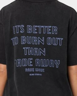 Dead Studios Flower Wave Vintage T-Shirt Vintage Black/Multi-Coloured -Mitchell & Ness Shop 02038555 YV091 womens 050