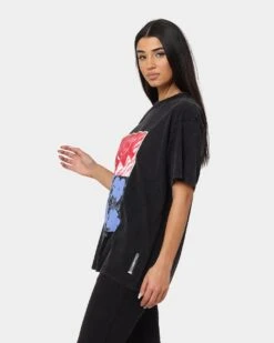 Dead Studios Flower Wave Vintage T-Shirt Vintage Black/Multi-Coloured -Mitchell & Ness Shop 02038555 YV091 womens 070