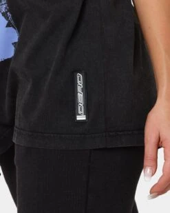 Dead Studios Flower Wave Vintage T-Shirt Vintage Black/Multi-Coloured -Mitchell & Ness Shop 02038555 YV091 womens 090