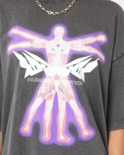 Loiter Human Condition Vintage T-Shirt Charcoal 4 Loiter Human Condition Vintage T-Shirt Charcoal -Mitchell & Ness Shop 02038628 YC300 womens 0030