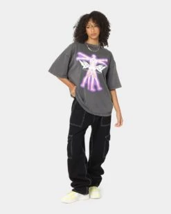 Loiter Human Condition Vintage T-Shirt Charcoal 9 Loiter Human Condition Vintage T-Shirt Charcoal -Mitchell & Ness Shop 02038628 YC300 womens 0080