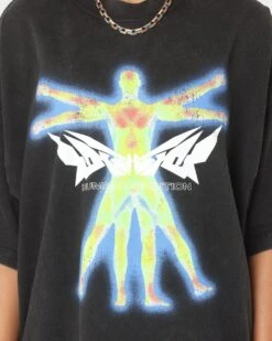 Loiter Human Condition Vintage T-Shirt Vintage Black -Mitchell & Ness Shop 02038628 YV009 womens 0030