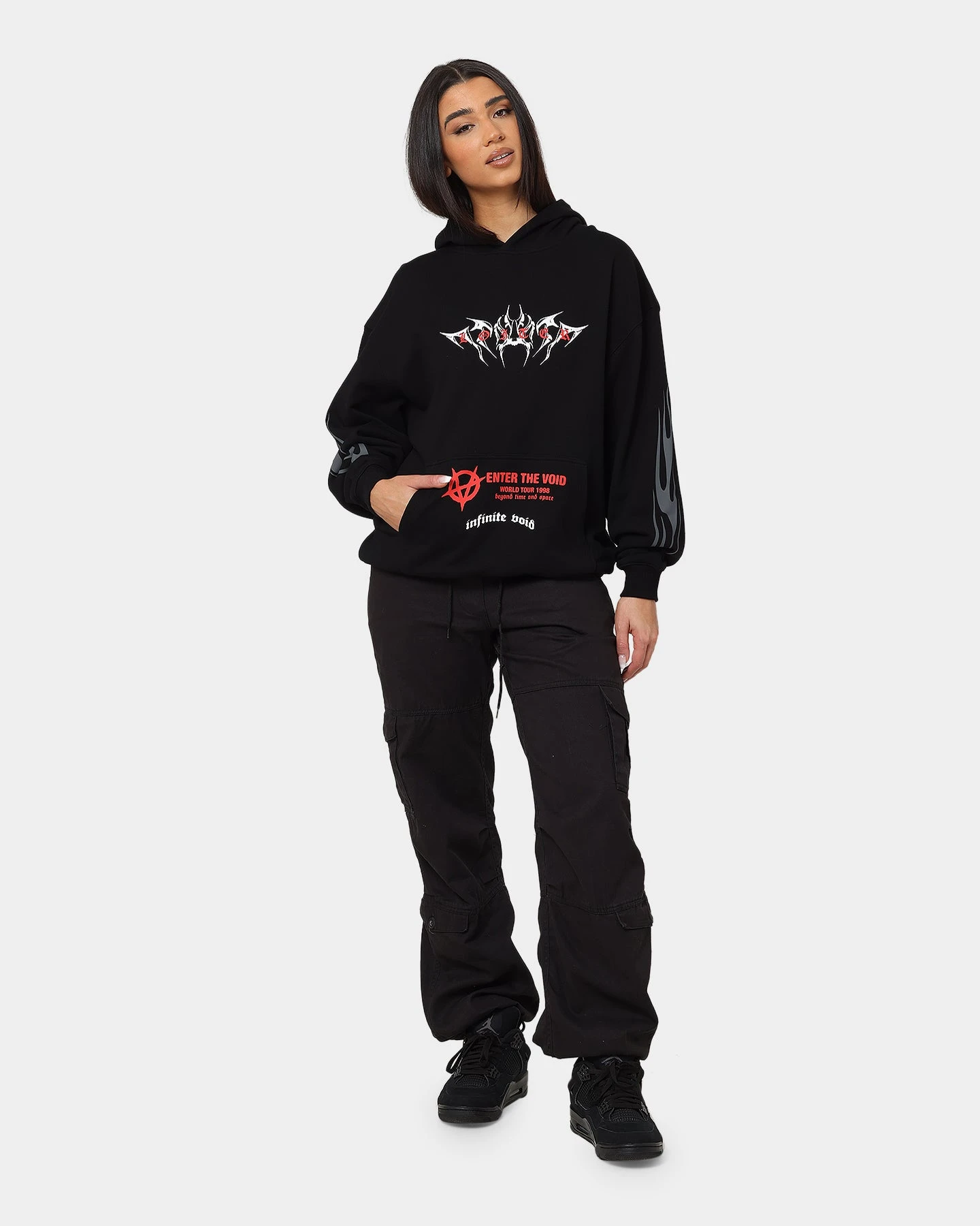 Loiter Infinite Void Hoodie Black Loiter Infinite Void Hoodie Black -Mitchell & Ness Shop 02038807 YB001 womens 0030