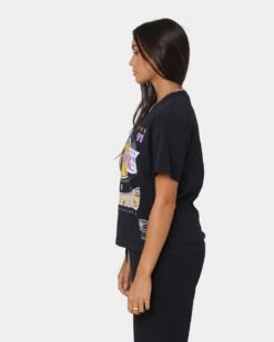 Mitchell & Ness Women's Los Angeles Lakers Vintage '91 Finals T-Shirt Faded Black -Mitchell & Ness Shop 02038862 YB554 womens 0060