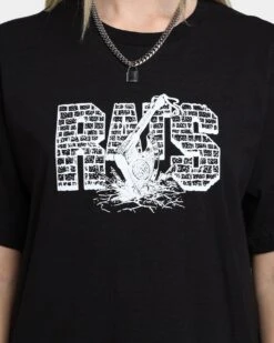 Rats Get Fat Rats Viking T-Shirt Black -Mitchell & Ness Shop 02038901 YB001 womens 030