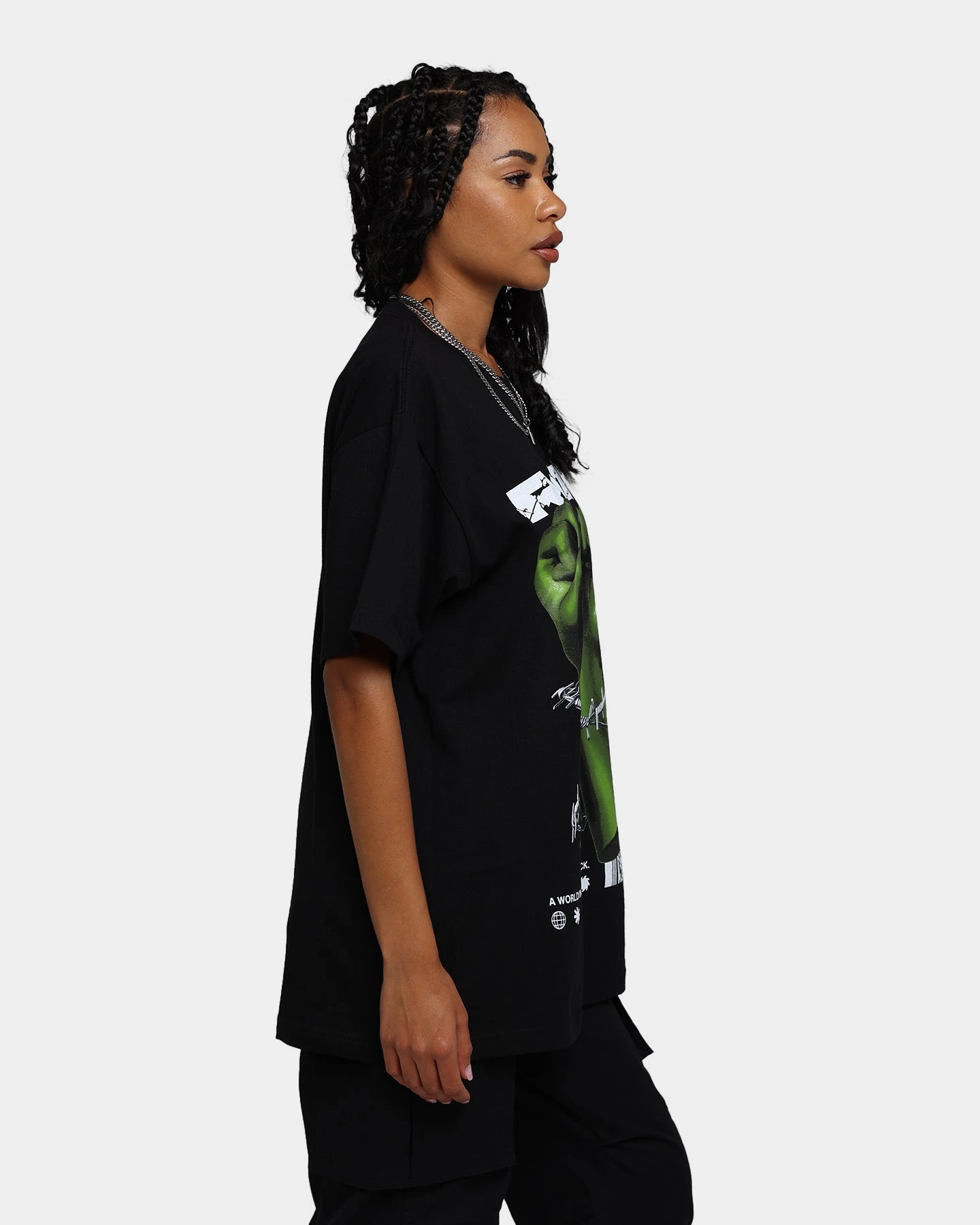 Rats Get Fat Throwing Hands T-Shirt Black Rats Get Fat Throwing Hands T-Shirt Black -Mitchell & Ness Shop 02038904 YB001 womens 0050