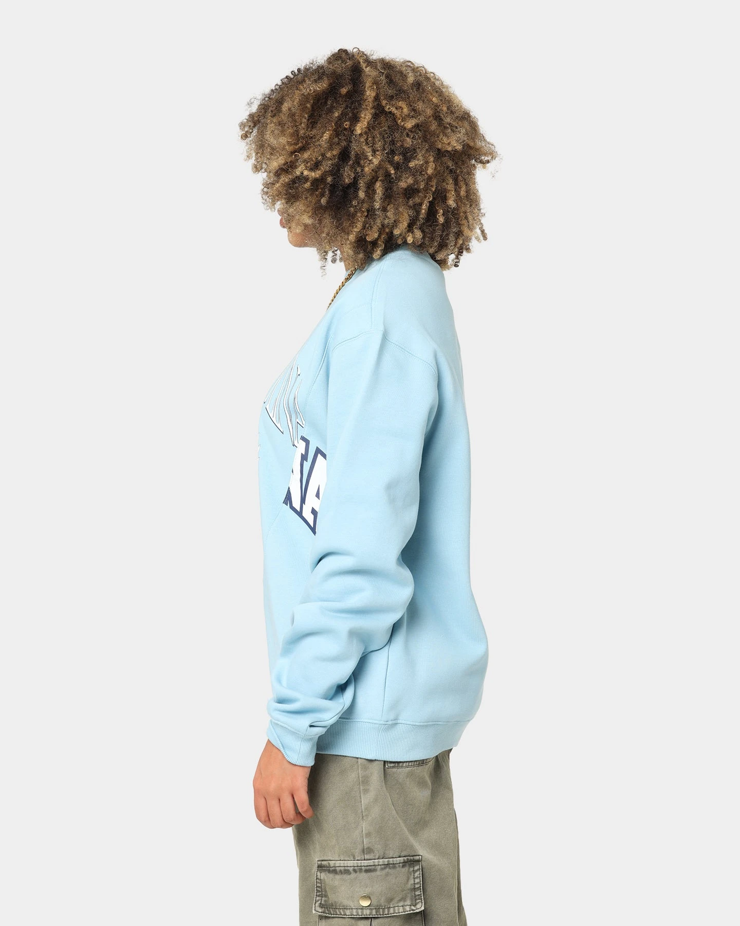 NCAA Women's UNC Tar Heels Vintage Split Crewneck Carolina Blue NCAA Women's UNC Tar Heels Vintage Split Crewneck Carolina Blue -Mitchell & Ness Shop 02039020 YX187 womens 0060