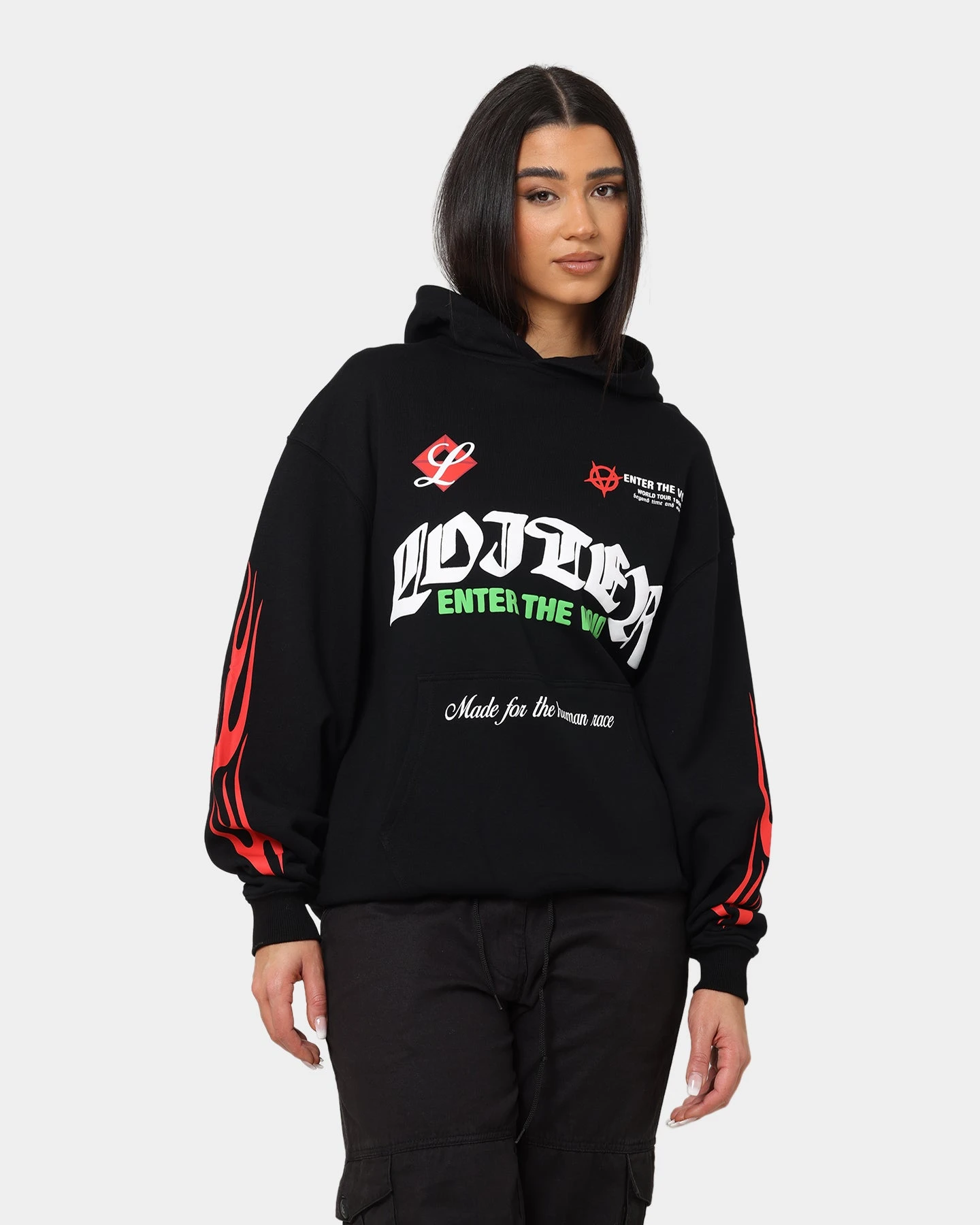 Loiter Void Multi Logo Hoodie Black/Multi Loiter Void Multi Logo Hoodie Black/Multi -Mitchell & Ness Shop 02039040 YB453 womens 0010