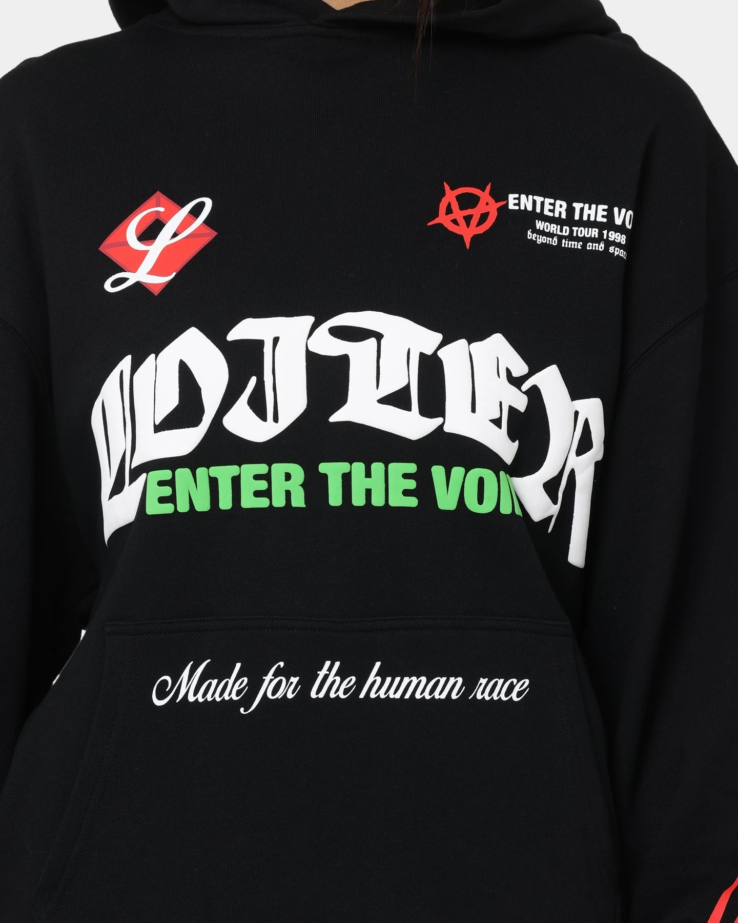 Loiter Void Multi Logo Hoodie Black/Multi Loiter Void Multi Logo Hoodie Black/Multi -Mitchell & Ness Shop 02039040 YB453 womens 0040