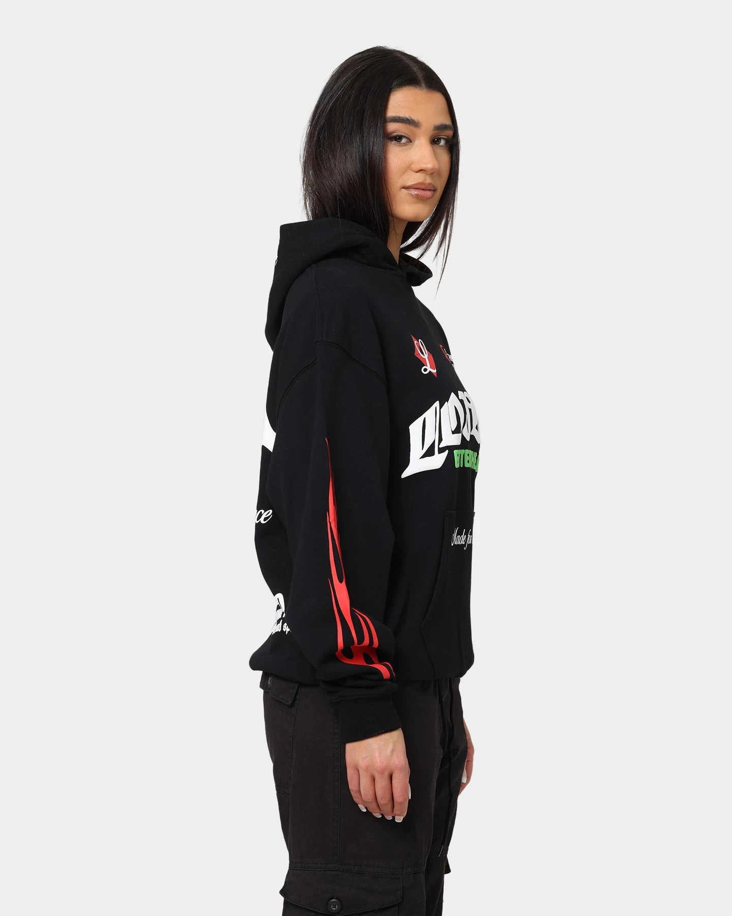 Loiter Void Multi Logo Hoodie Black/Multi Loiter Void Multi Logo Hoodie Black/Multi -Mitchell & Ness Shop 02039040 YB453 womens 0060