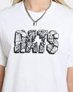 Rats Get Fat Brick T-Shirt White -Mitchell & Ness Shop 02039069 YW100 womens 030