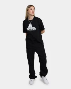 Rats Get Fat X Funeral French FF Car T-Shirt Black -Mitchell & Ness Shop 02039072 YB001 womens 020