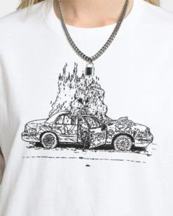 Rats Get Fat X Funeral French FF Car T-Shirt White 5 Rats Get Fat X Funeral French FF Car T-Shirt White -Mitchell & Ness Shop 02039072 YW100 womens 030