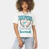 Mitchell & Ness Miami Dolphins National Boxy T-Shirt White Marle -Mitchell & Ness Shop 02039091 YW274 womens 0010