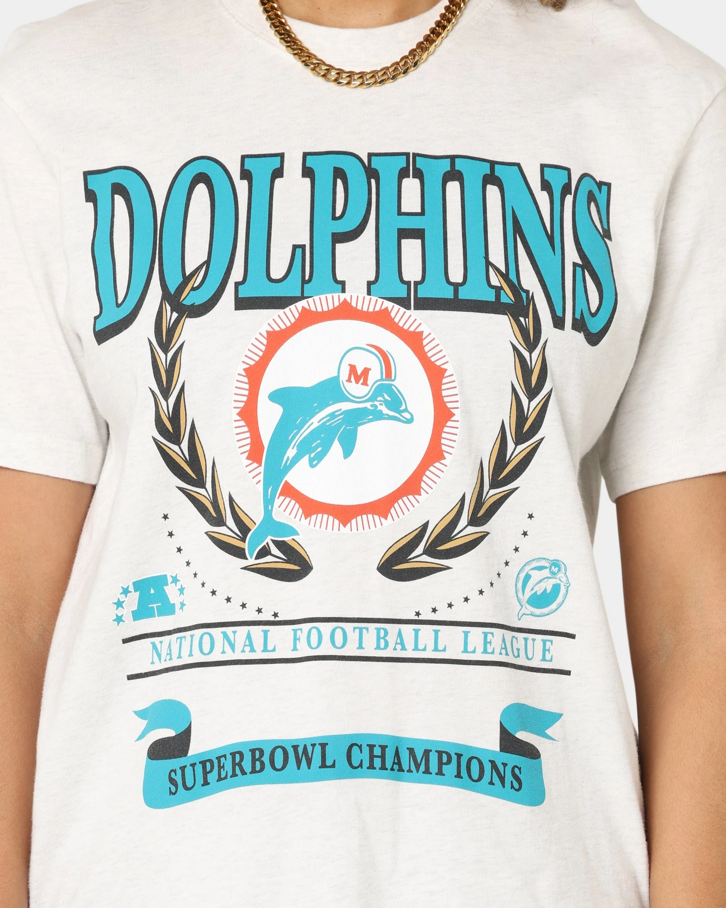 Mitchell & Ness Miami Dolphins National Boxy T-Shirt White Marle Mitchell & Ness Miami Dolphins National Boxy T-Shirt White Marle -Mitchell & Ness Shop 02039091 YW274 womens 0030