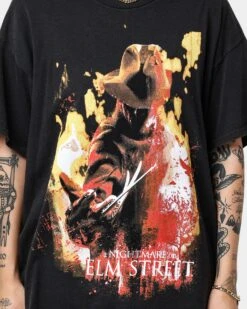 American Thrift X A Nightmare On Elm Street Never Sleep Vintage T-Shirt Vintage Black -Mitchell & Ness Shop 02039110 YV009 womens 0030