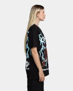 Goat Crew American T-Shirt Black -Mitchell & Ness Shop 02039117 YB001 womens 050